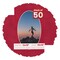 Red Suede Mat Board for 12x18 Frames - Oval Opening for 10x16 Photos